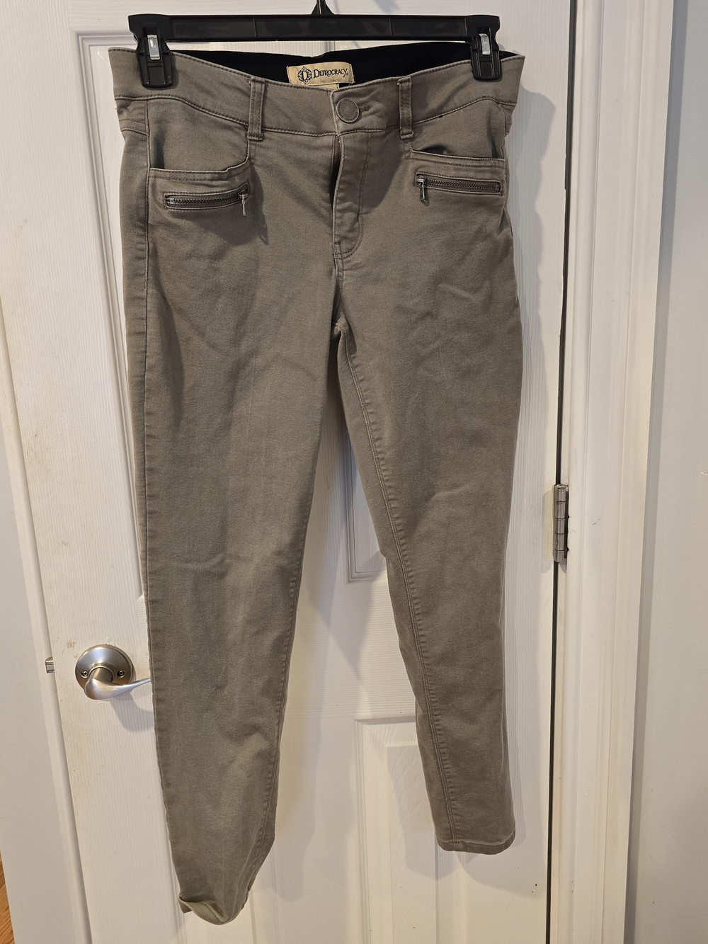 Democracy "Ab"solution Freedom Ankle Skimmer Jeans Skinny Gray 8